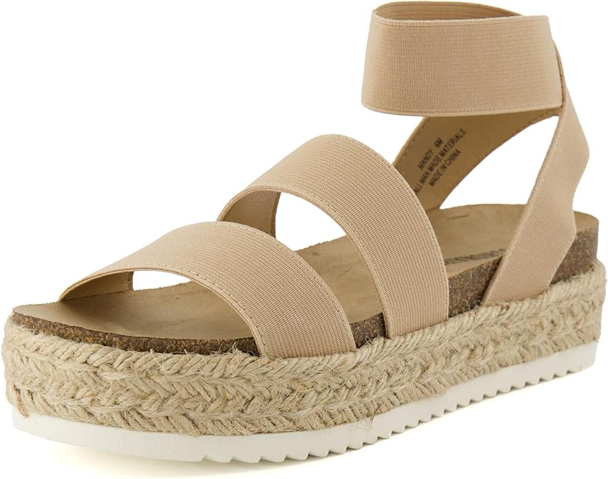 CUSHIONAIRE Women's Mandy Cork Espadrille Wedge Sandal, | Amazon (US)