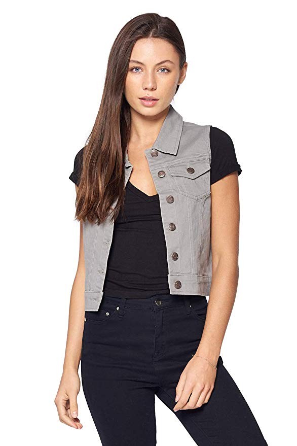 Blue Age Womens Denim Jean Jacket and Sleeveless Vest | Amazon (US)