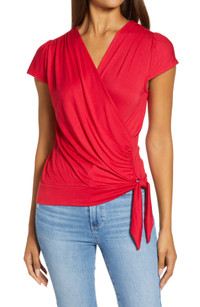 Click for more info about Loveappella Faux Wrap Top | Nordstrom