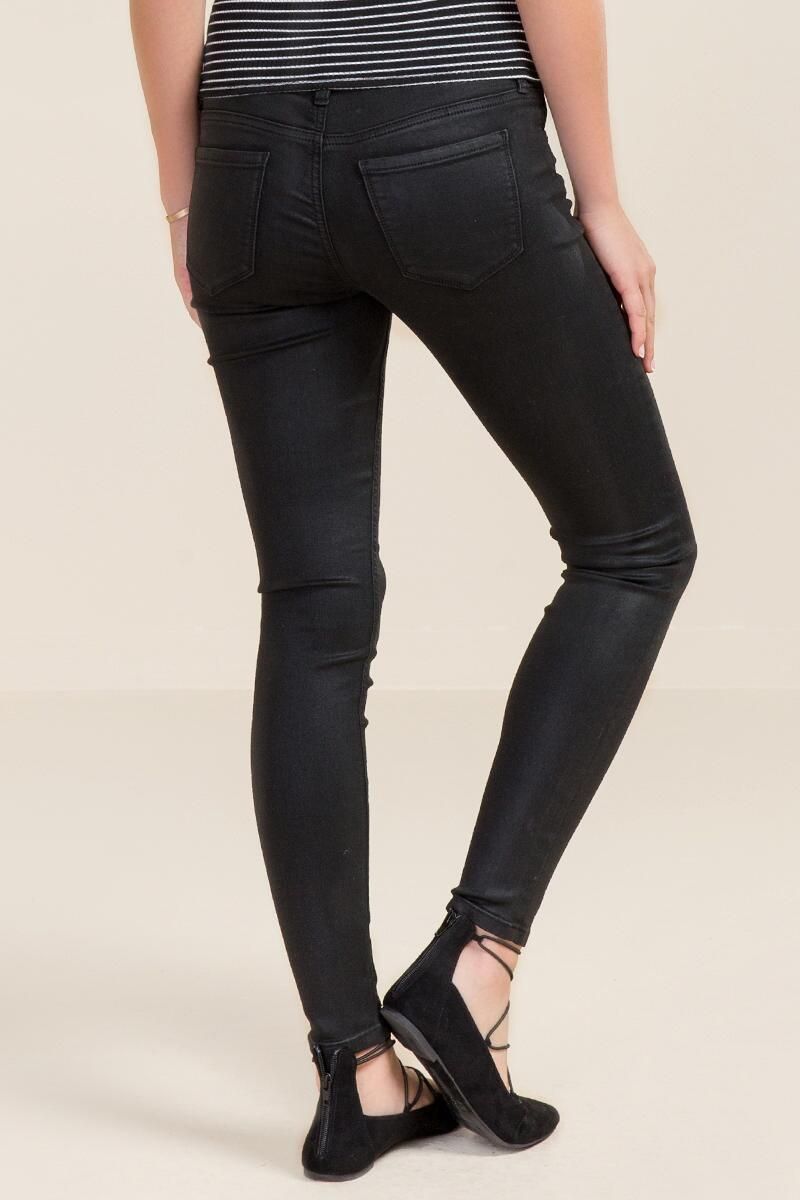 Eunina Coated Stretch Jeans | Francesca’s Collections
