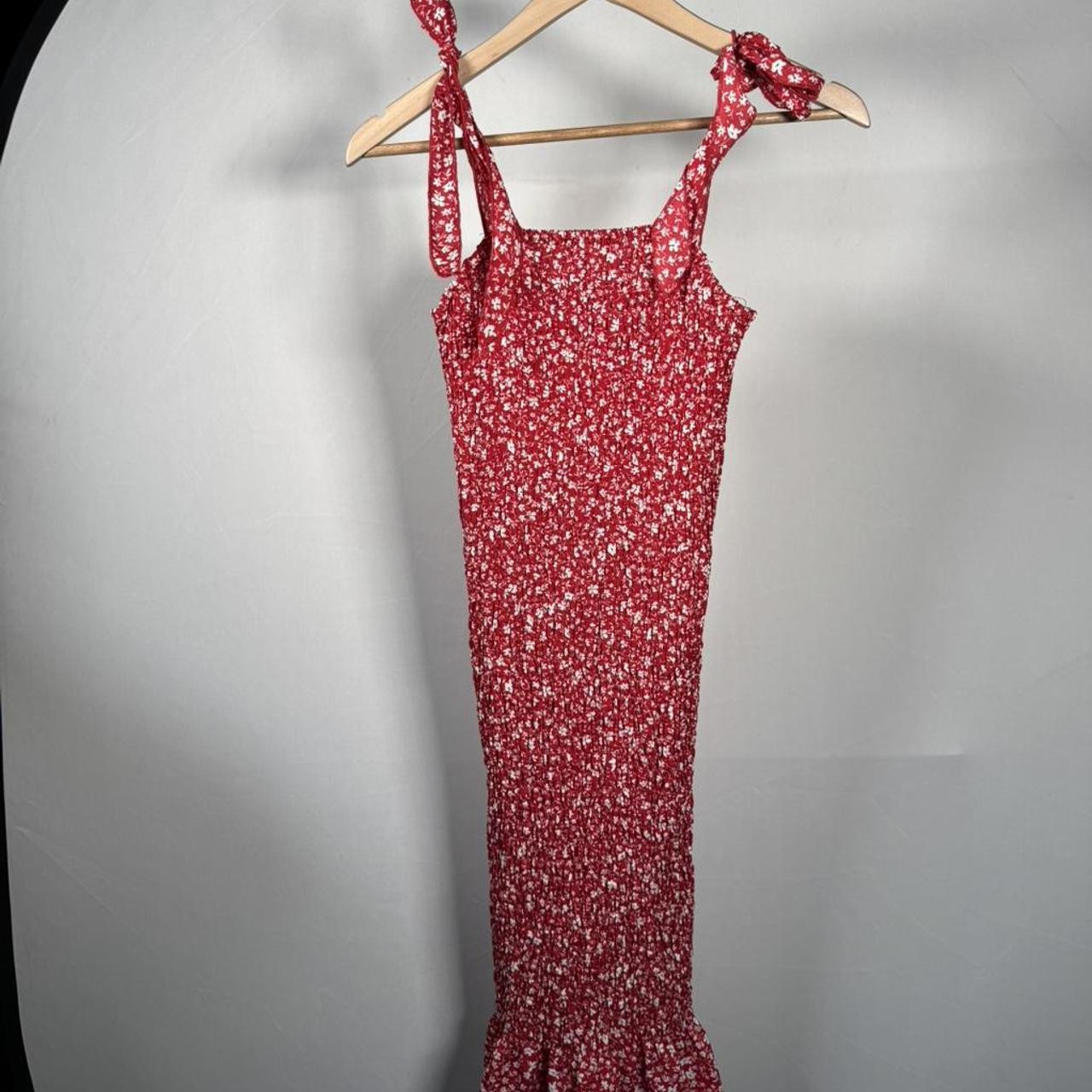 SHEIN Women's Polyester Dress - Red - S | Depop US