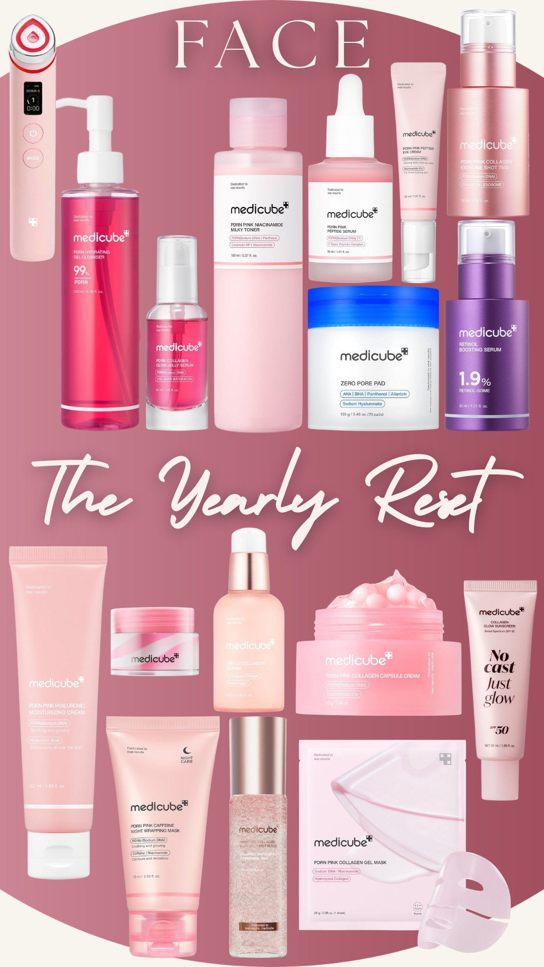 This is your sign to refresh your routine with Medicube skincare—perfect if you’re focusing on smoother texture, visible firmness, and long-term glow. 

This routine highlights PDRN skincare, a targeted retinol serum, collagen-boosting treatments, and pore-refining essentials to build a complete Korean skincare routine. 

Ideal for anti-aging skincare, pore minimizing skincare, and achieving a true glass skin routine. 

From niacinamide toner, zero pore pads, and hydrating toner to rich collagen skincare, hyaluronic acid moisturizer, and daily SPF for face, these are everyday staples for hydrating skincare routines, barrier repair skincare, and glow skin products you can use year-round.

💗 Shop my full face reset and save this for your next skincare refresh. 

 

#LTKgrwm #LTKselfcare #LTKBeauty