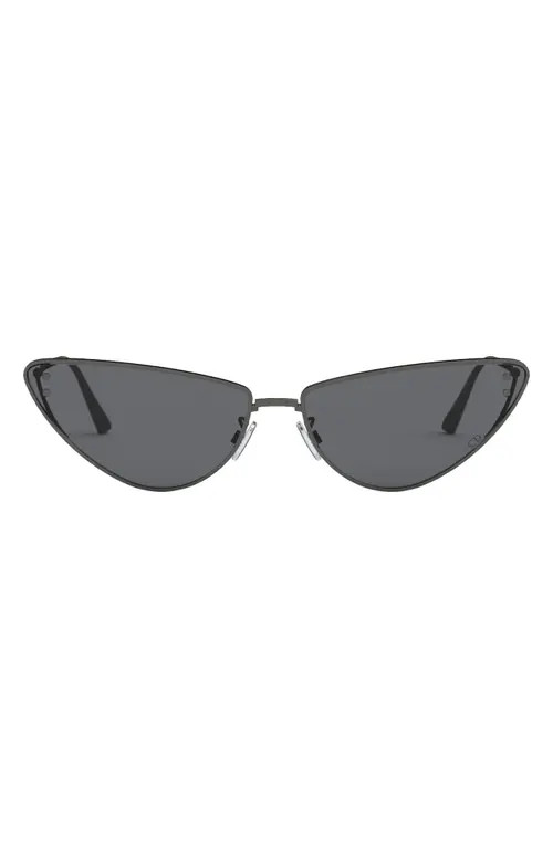 MissDior B1U 63mm Oversize Cat Eye Sunglasses in Shiny Gumetal /Smoke at Nordstrom | Nordstrom