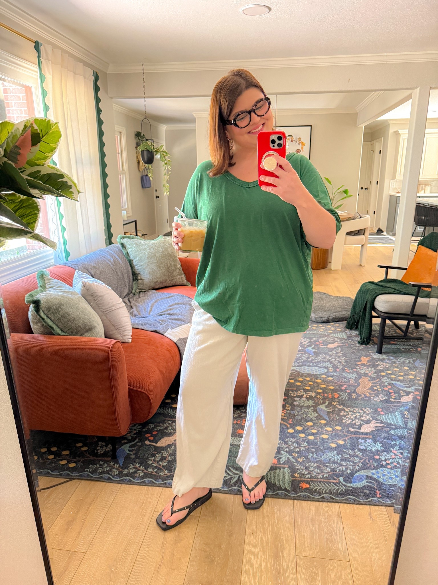 comfy summer WFH 'fit 💚🩴

#LTKSeasonal #LTKMidsize