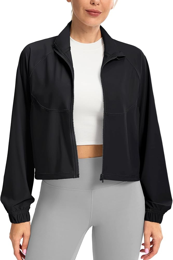 Soothfeel Women's Athletic workout Jacket Lightweight UPF 50+ Long Sleeve Sun Protection Shirts Z... | Amazon (US)
