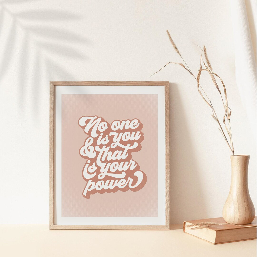 Feminist Art Print, Typography Poster, Retro Hand Lettered Motivational Quote, Modern Wall Art, D... | Etsy (CAD)