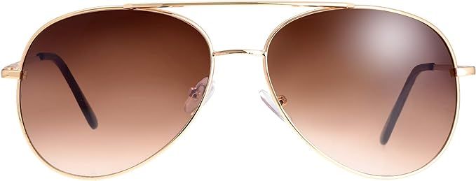 The Fresh Classic Metal Frame Aviator Sunglasses - Exquisite Packaging | Amazon (US)