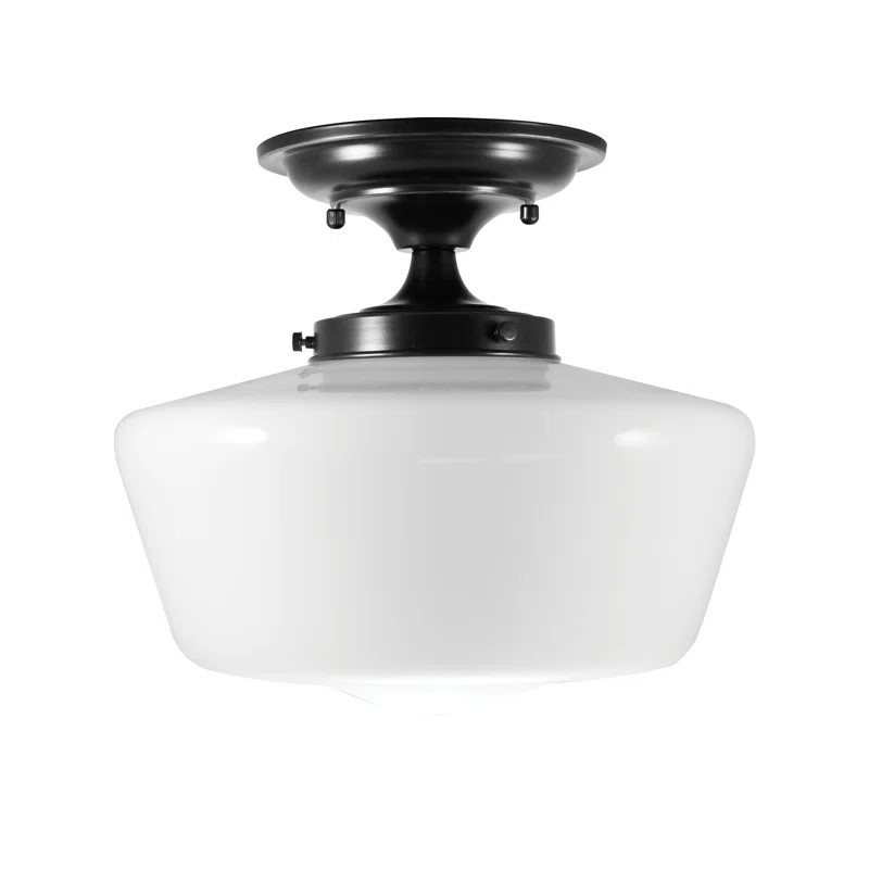 Horrel Glass Semi Flush Mount | Wayfair North America
