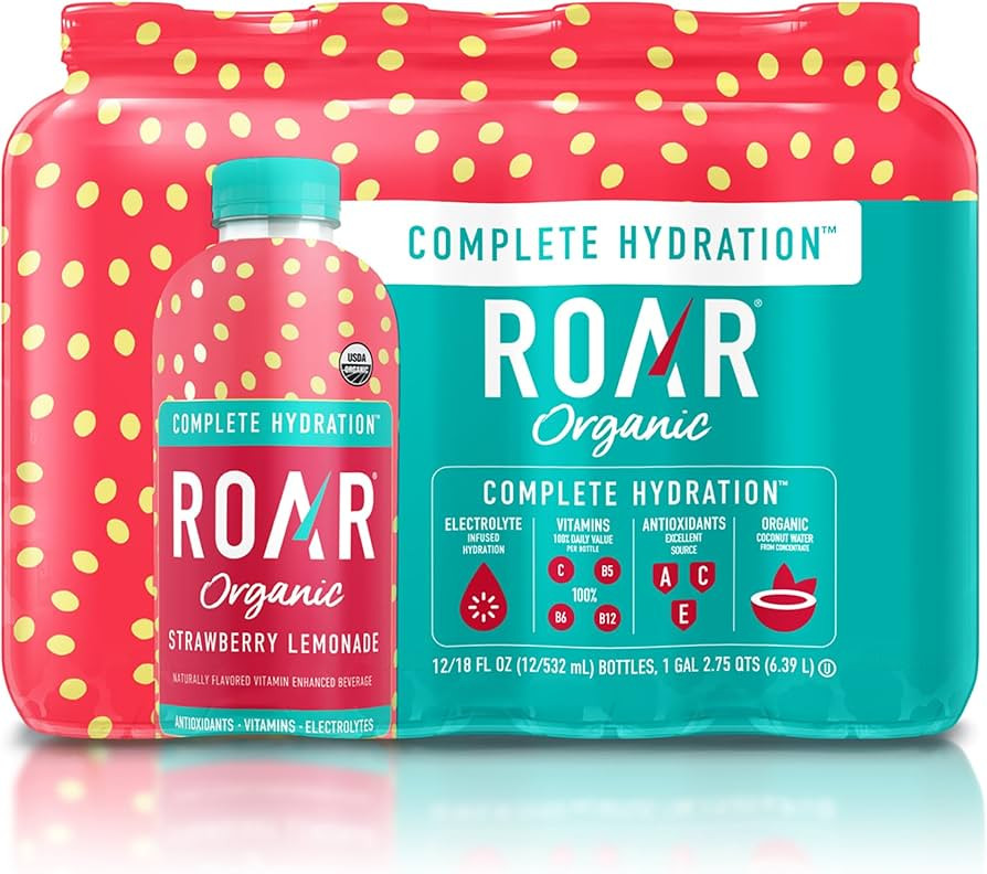 ROAR Complete Hydration Organic - Electrolyte Drinks Loaded with Vitamins C, B5, B12 - Non-GMO, G... | Amazon (US)