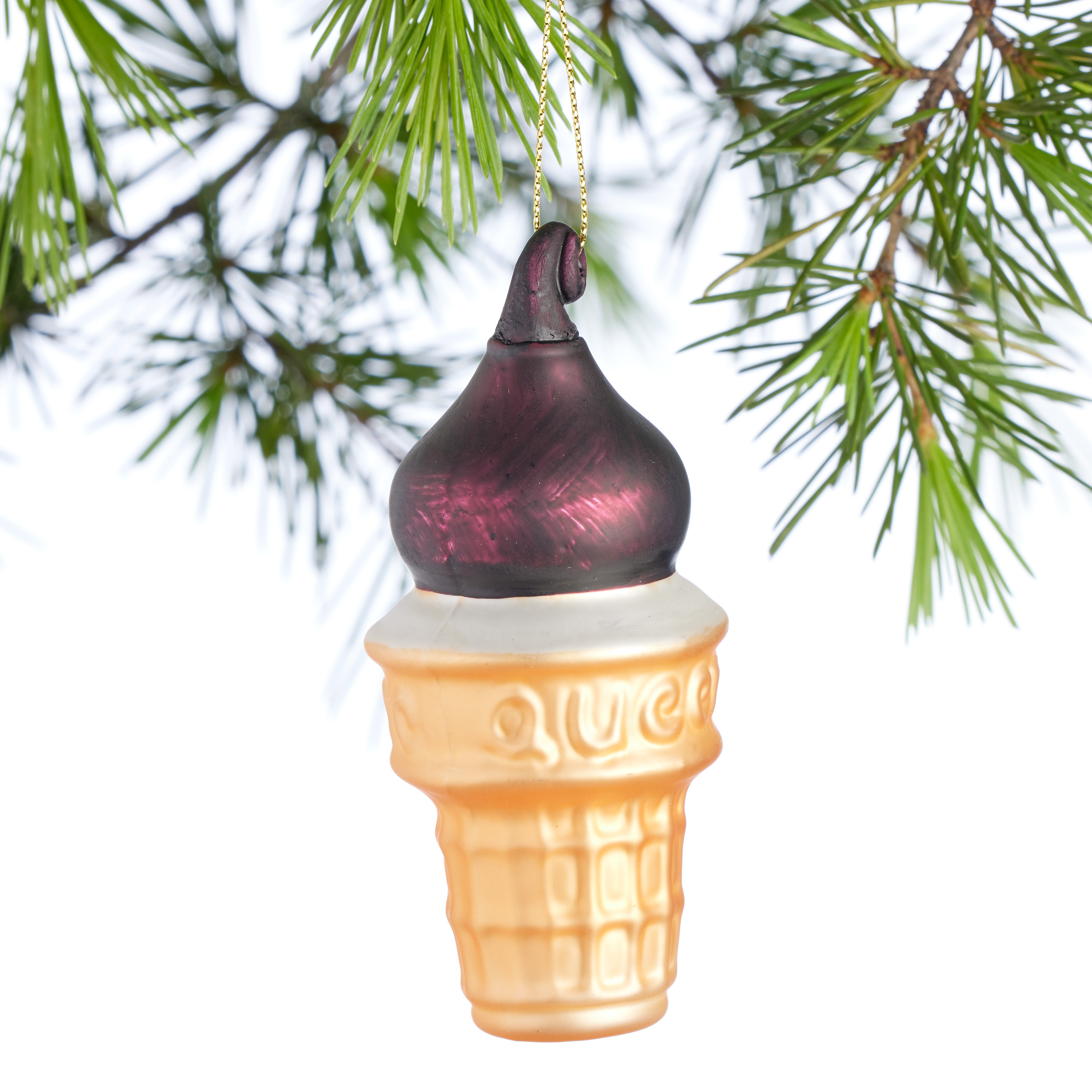 Glass Dipped Ice Cream Cone Ornament | World Market
