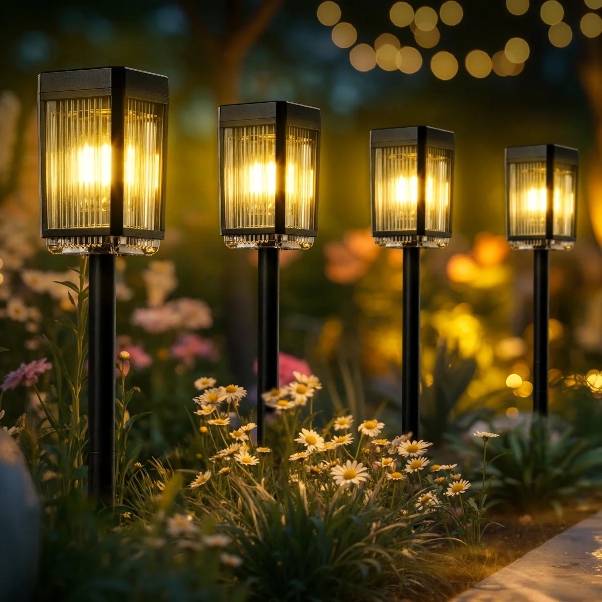 Solar Garden Lights IP65 Waterproof Warm White Pathway Landscape Lights（Set of 12） | Wayfair North America
