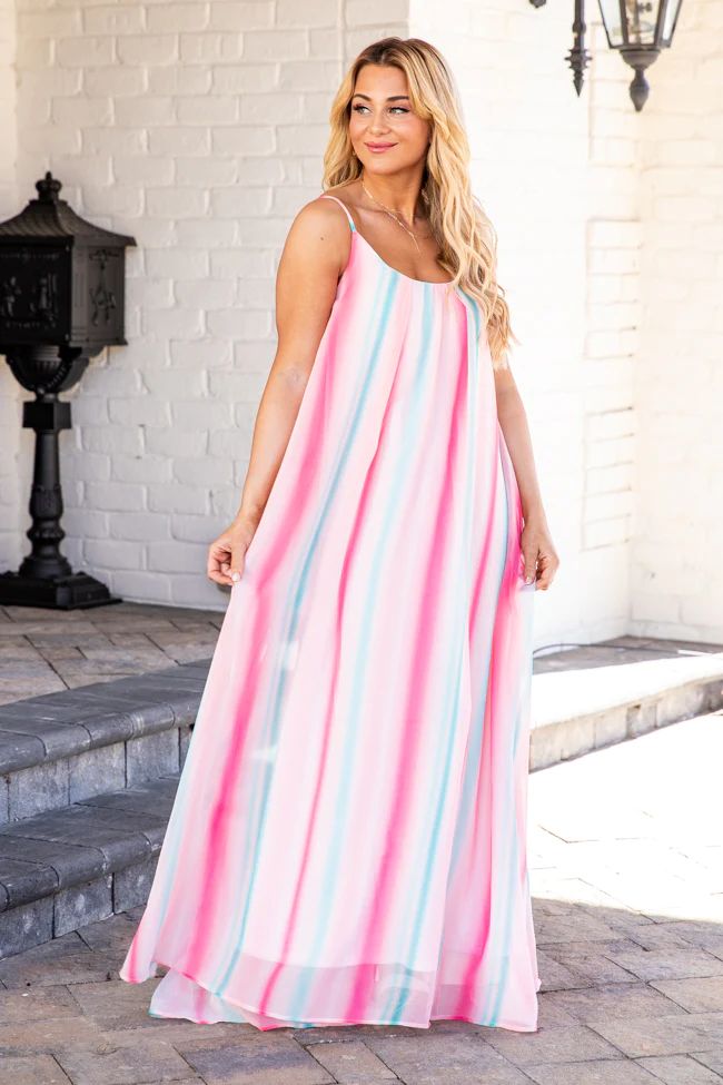 Oceans Of Love Coral Ombre Cami Maxi Dress | Pink Lily