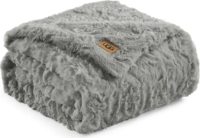 Adalee Faux Fur Throw Blanket | Nordstrom Rack