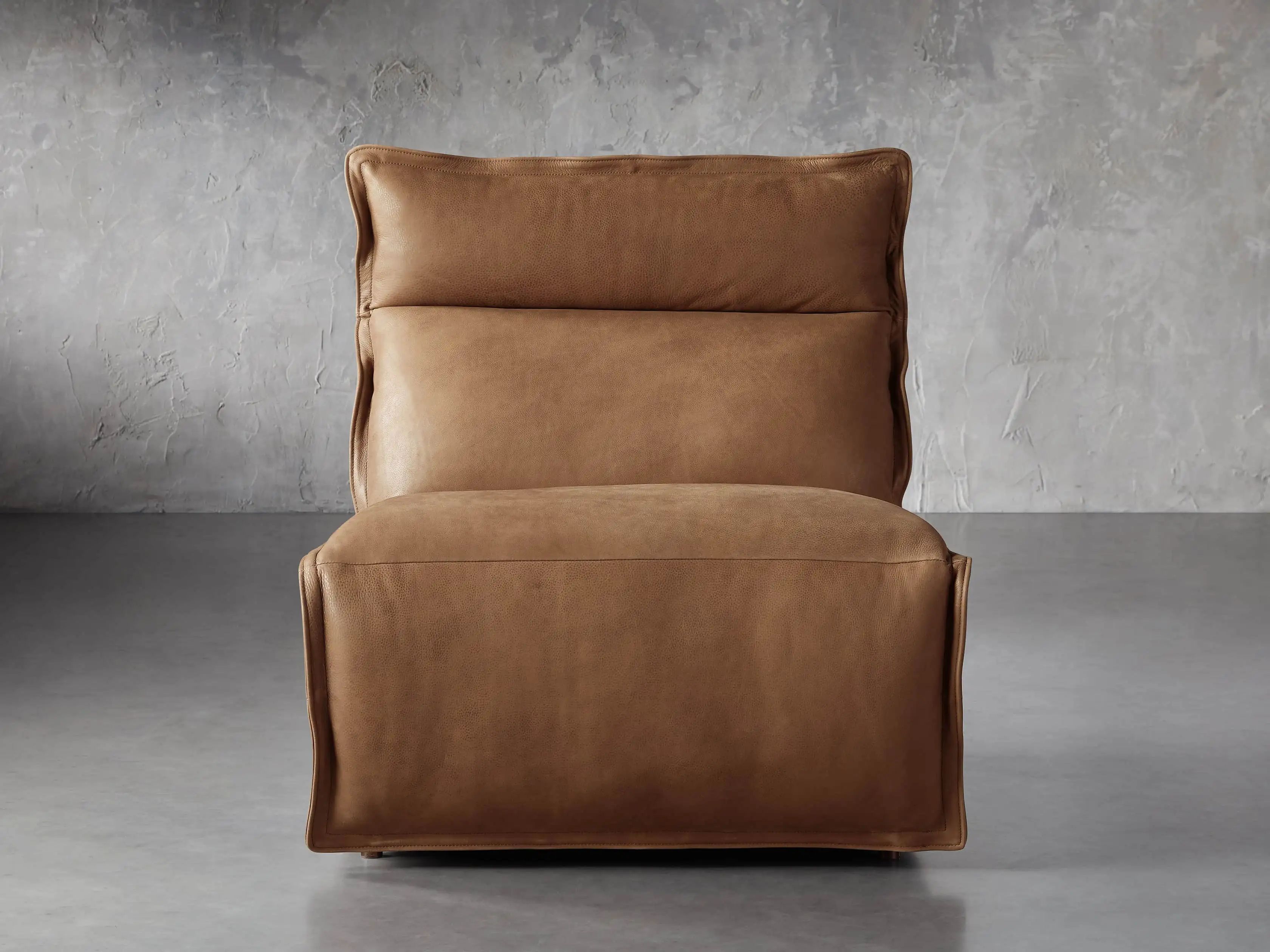 Rowland Leather High-Back Armless Motion Recliner | Arhaus