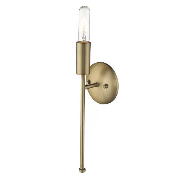 Peachey 1 - Light Dimmable Aged Brass Flush Mount | Wayfair Professional