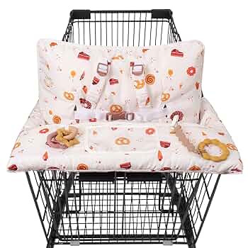 Shopping Cart Cover for Baby 2 in 1 High Chair Covers for Restaurant Comfortable Grocery Cart Sea... | Amazon (US)