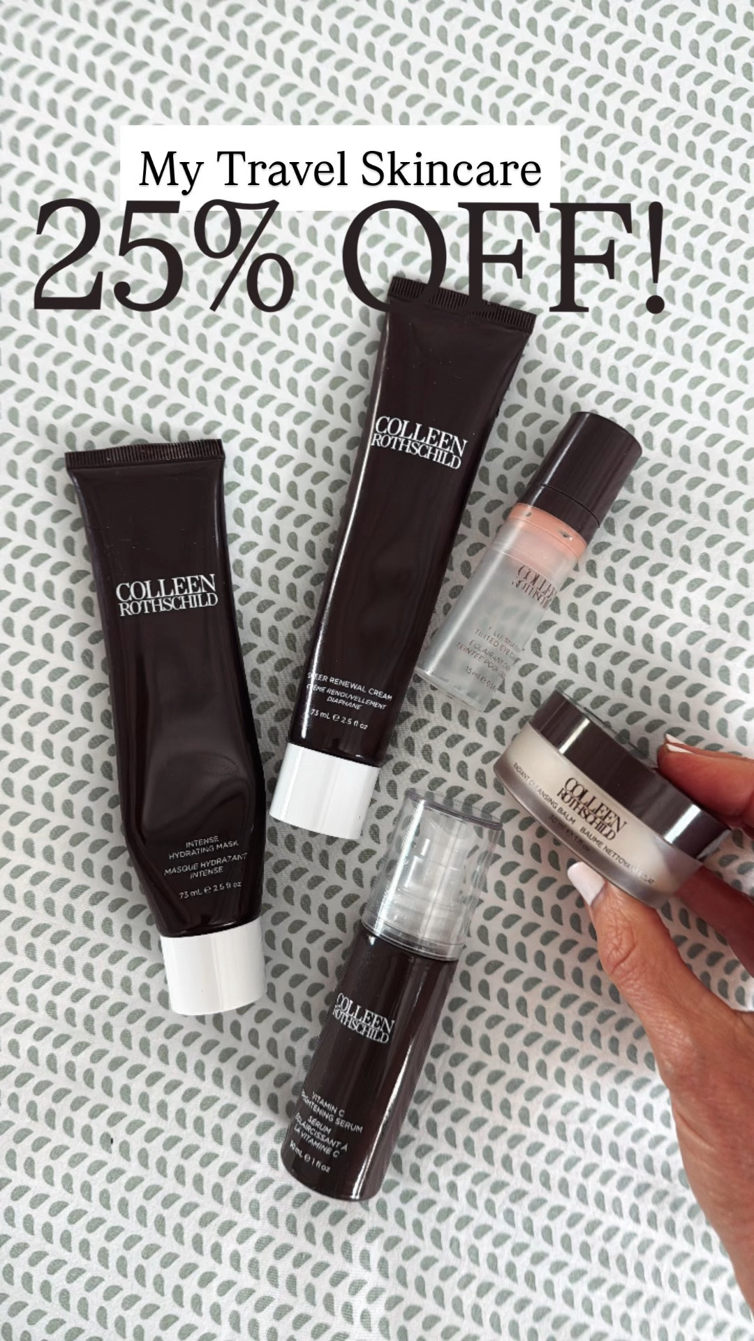 My scaled down skincare routine for travel…all TSA size for carry-on, too! And 25% off 

#LTKOver40 #LTKSaleAlert #LTKBeauty