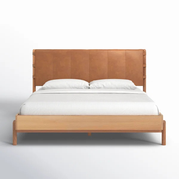 King Marlana Leather Bed | AllModern
