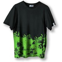 Black-Green Tie Dye Unisex Oversized T-Shirt, Bright Colorful Vintage Loose Fit Shirt, Crew Neck Lovely Party Tee | Etsy (US)