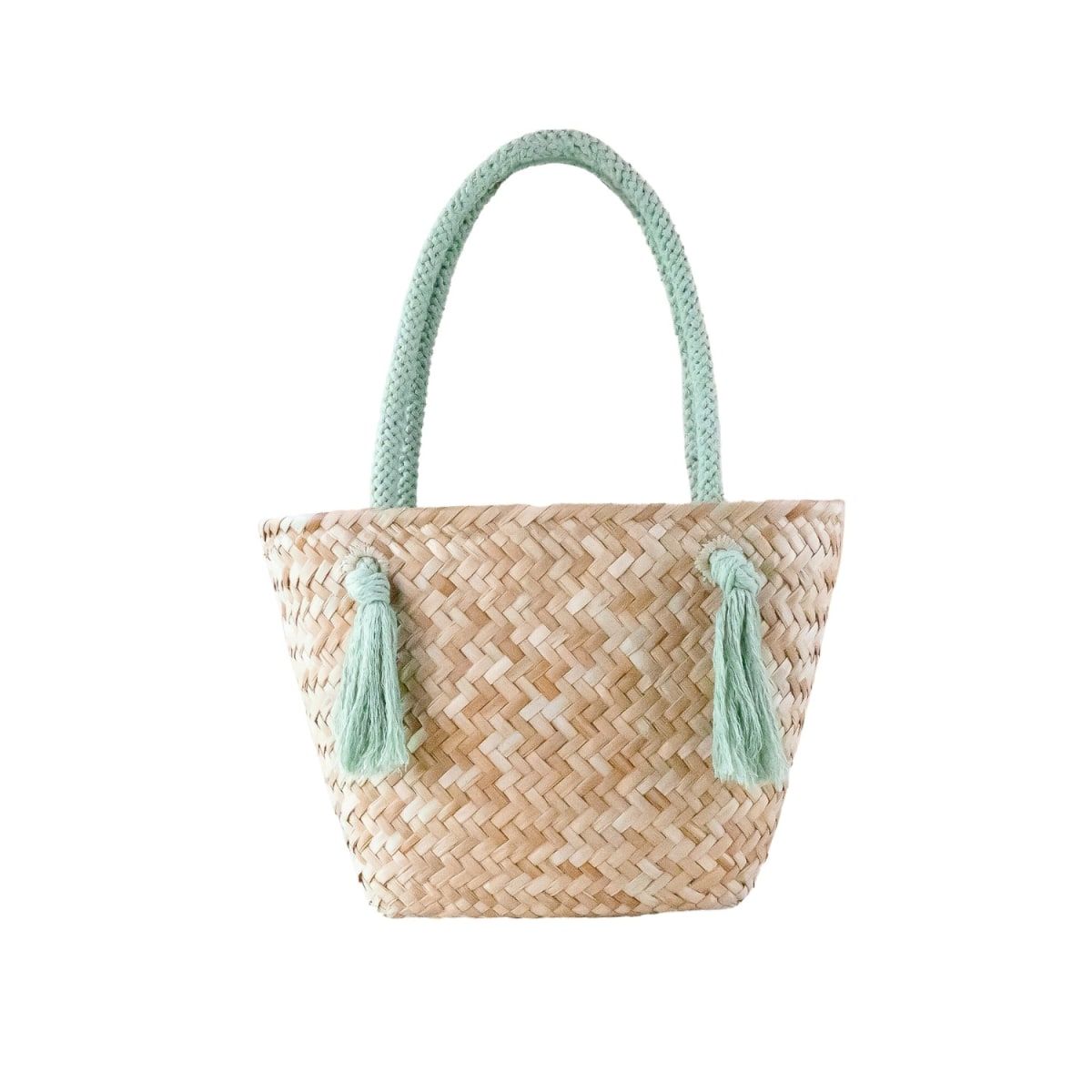 Sage Large Classic Tote Bag With Braided Handles | Wolf & Badger (US)