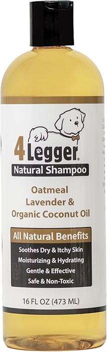 4Legger All Natural Organic Oatmeal Dog Shampoo for Itchy Skin with Aloe, Coconut & Lavender Esse... | Amazon (US)