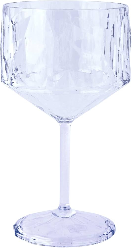 Vietri Shatterproof Superglass Blue Gin & Tonic Glass - 8" 13.5oz Unbreakable Faceted Polycarbona... | Amazon (US)