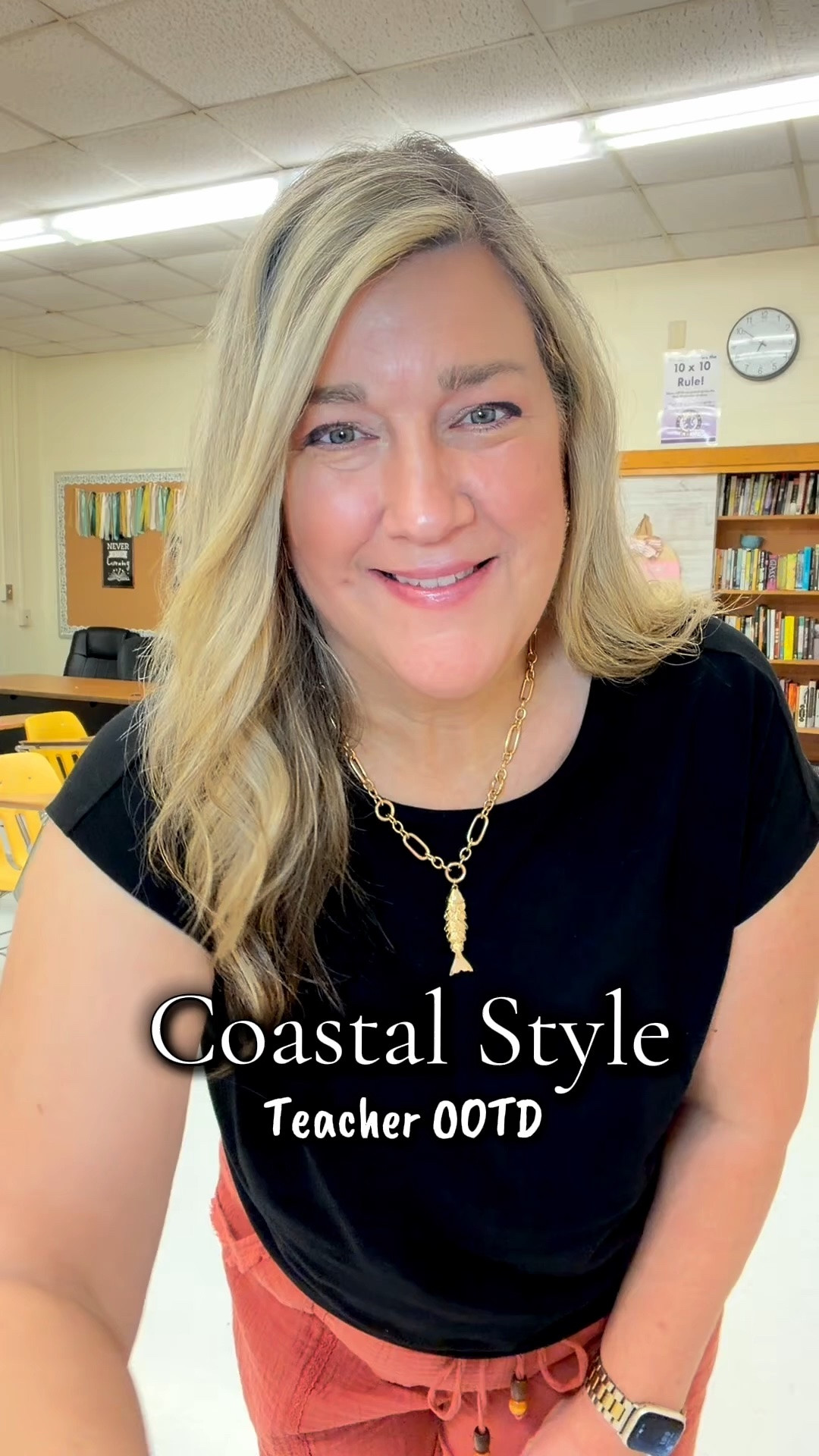 Coastal style teacher OOTD
Fashion over 50
Midsize 
Size 14
Size L/XL

#LTKMidsize #LTKOver40 #LTKootd