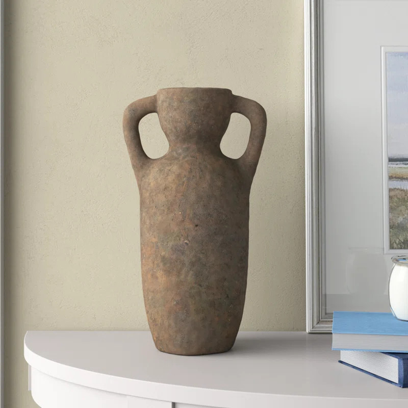 Birch Lane™ Ceramic Handmade Textured Decorative Vase with Two Wide Handles & Reviews | Wayfair | Wayfair North America