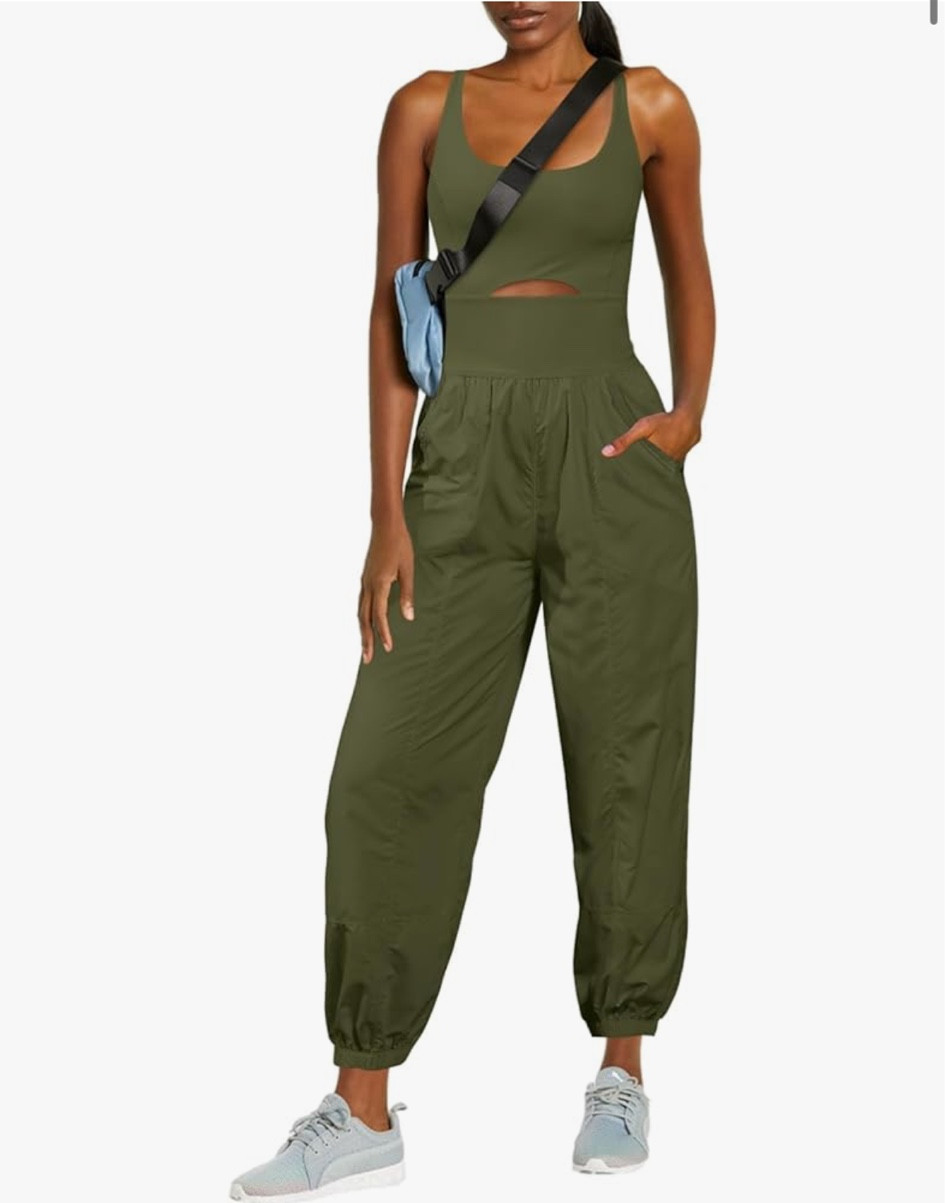 Cutest onesie. Such an easy go to for travel or errands. Stretchy top with removable pads and pockets for comfy, on the go style. #dupe

#LTKstyletip #LTKsalealert #LTKActive