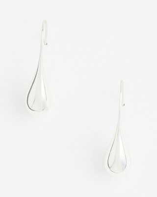 No Droop™ Silver Tone Teardrop Threader Earrings | Chico's