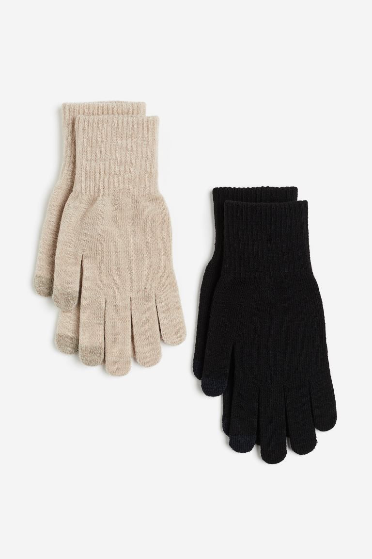 2-pack touchscreen gloves | H&M (UK, MY, IN, SG, PH, TW, HK)