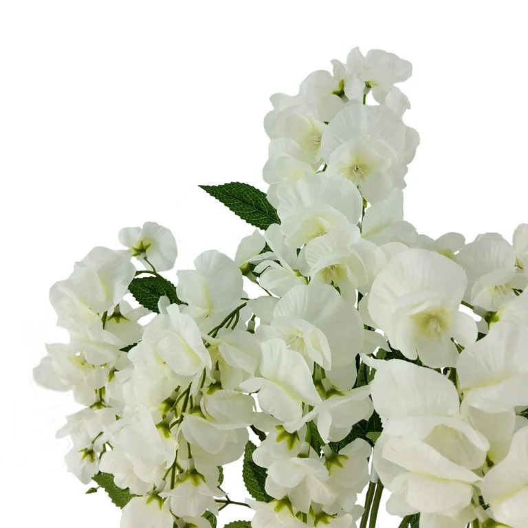 Mainstays 20 inch Artificial Flower, Wisteria Bouquet, White Color. Indoor Use. | Walmart (US)