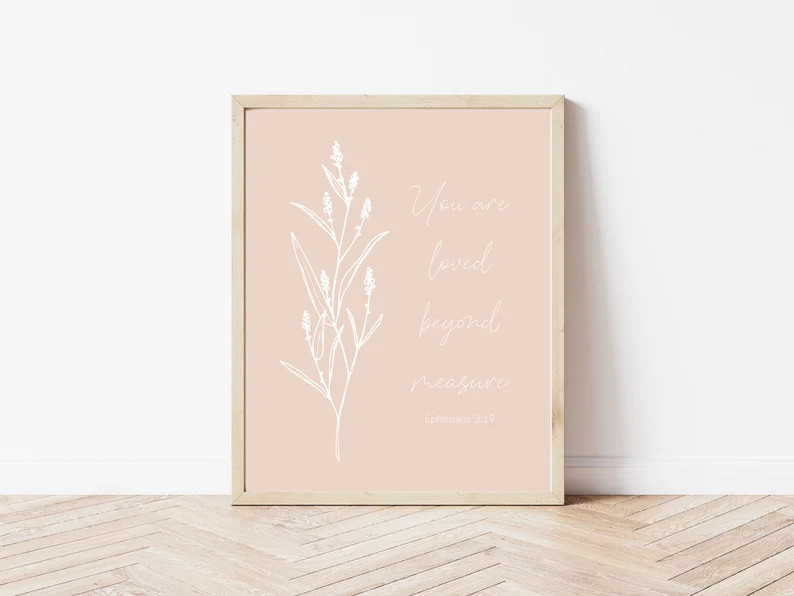 Ephesians 3:19 Printable, Pink Floral Print, Faith Printable, Religious Print, Christian Catholic... | Etsy (US)