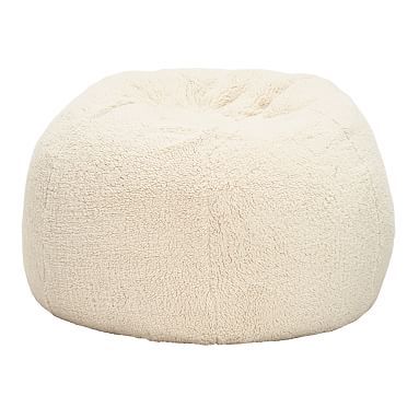 Sherpa Ivory Bean Bag Chair | Pottery Barn Teen | Pottery Barn Teen