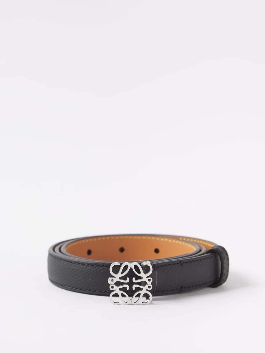 Anagram-logo grained-leather belt | LOEWE | Matches (US)