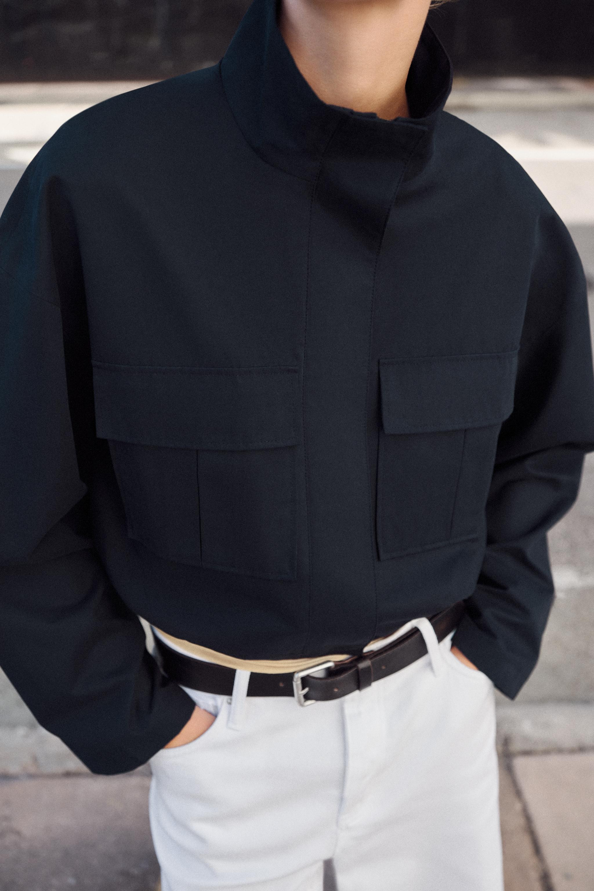 CROPPED HIGH COLLAR JACKET | Zara US