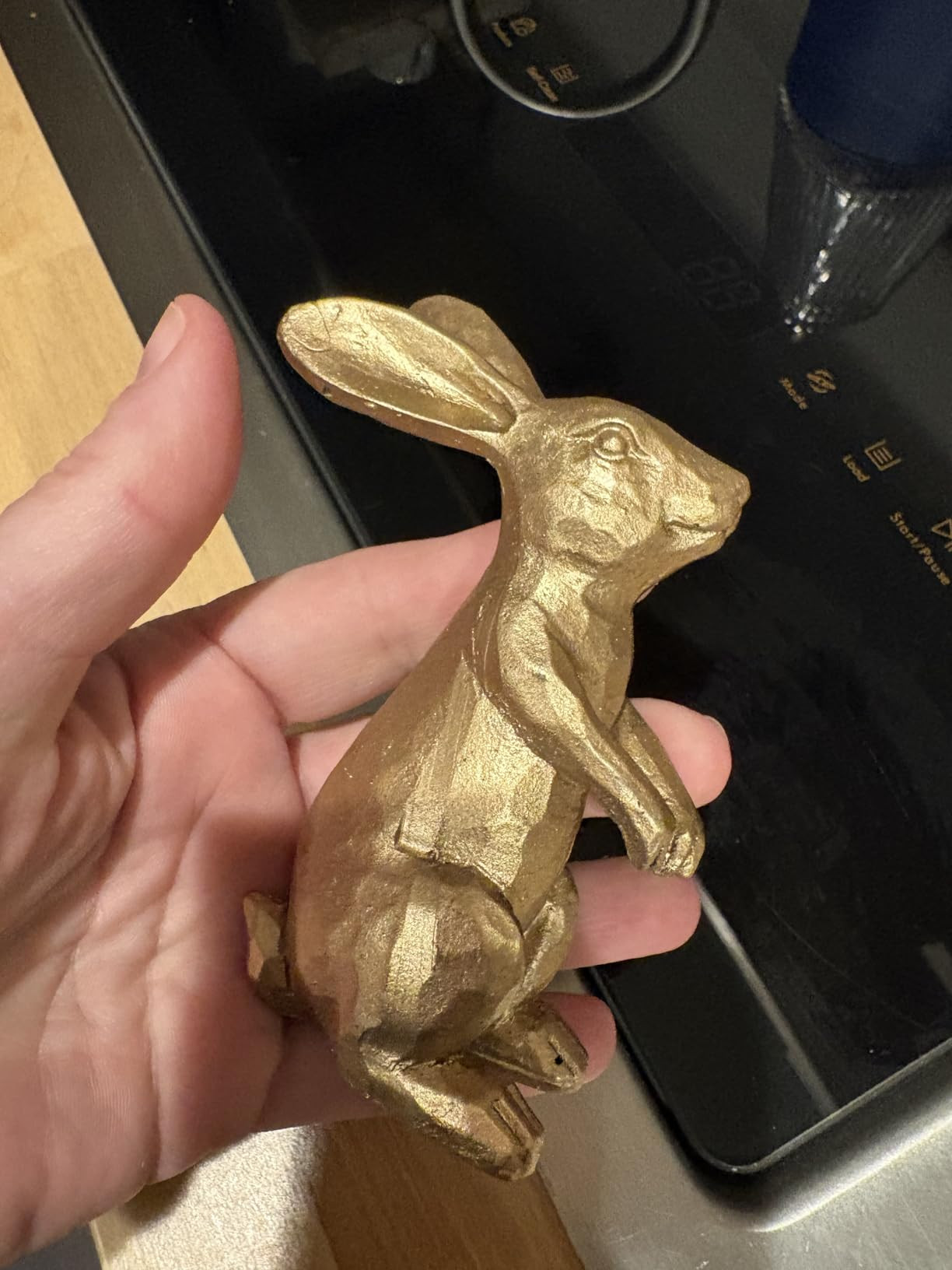 DN DECONATION Easter Decorations Bunny Figurines, Vintage Gold Bunny Decor, Resin Small Rabbit St... | Amazon (US)