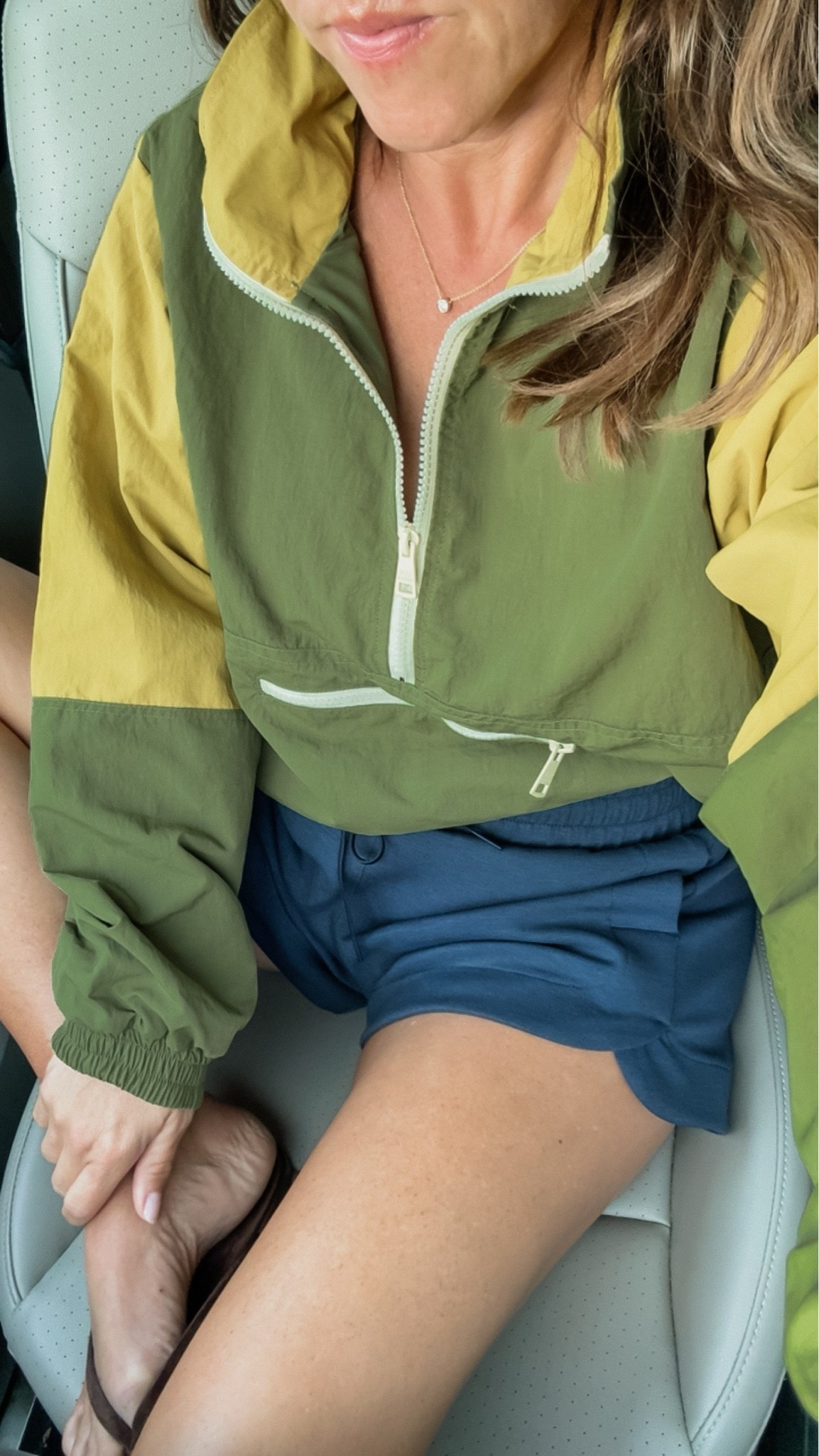 XS windbreaker. Love this colorblock mix
S navy shorts 
Mom school drop off style

#LTKootd #LTKmomlife