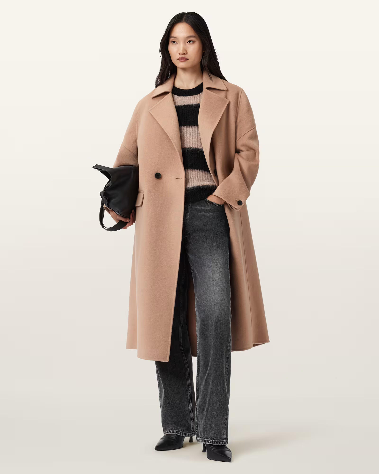 Sellma Double Breasted Coat CAMEL BROWN | ALLSAINTS | AllSaints UK