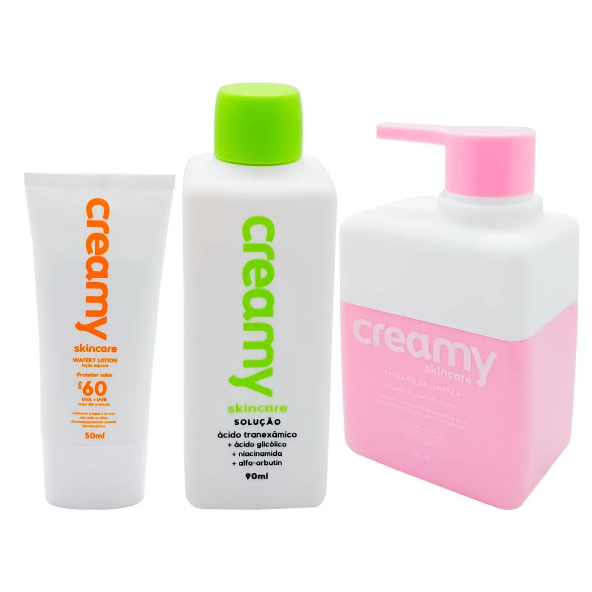 Creamy Kit Emulsão De Limpeza + Ácido Tranexâmico + Protetor Solar Fps 60 | DrogaRaia (BR)