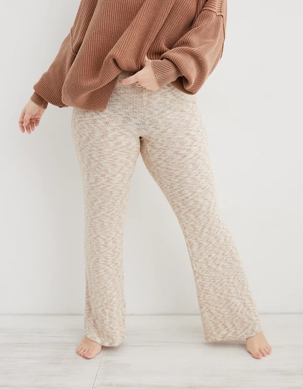 Aerie High Waisted Ribbed Baby Flare | Aerie