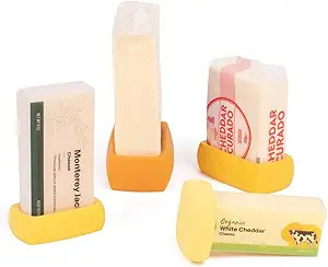 Food Huggers Cheese Huggers Set of 4 Reusable Silicone Savers | Cheese Paper Alternative | Store ... | Amazon (US)