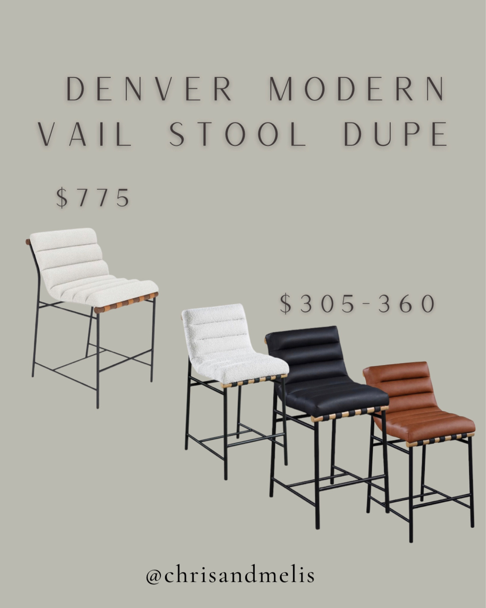 Denver Modern Vail counter stool dupe! Boucle and leather options, over 50% off versus the original! #LTKFind 

#LTKsalealert #LTKhome