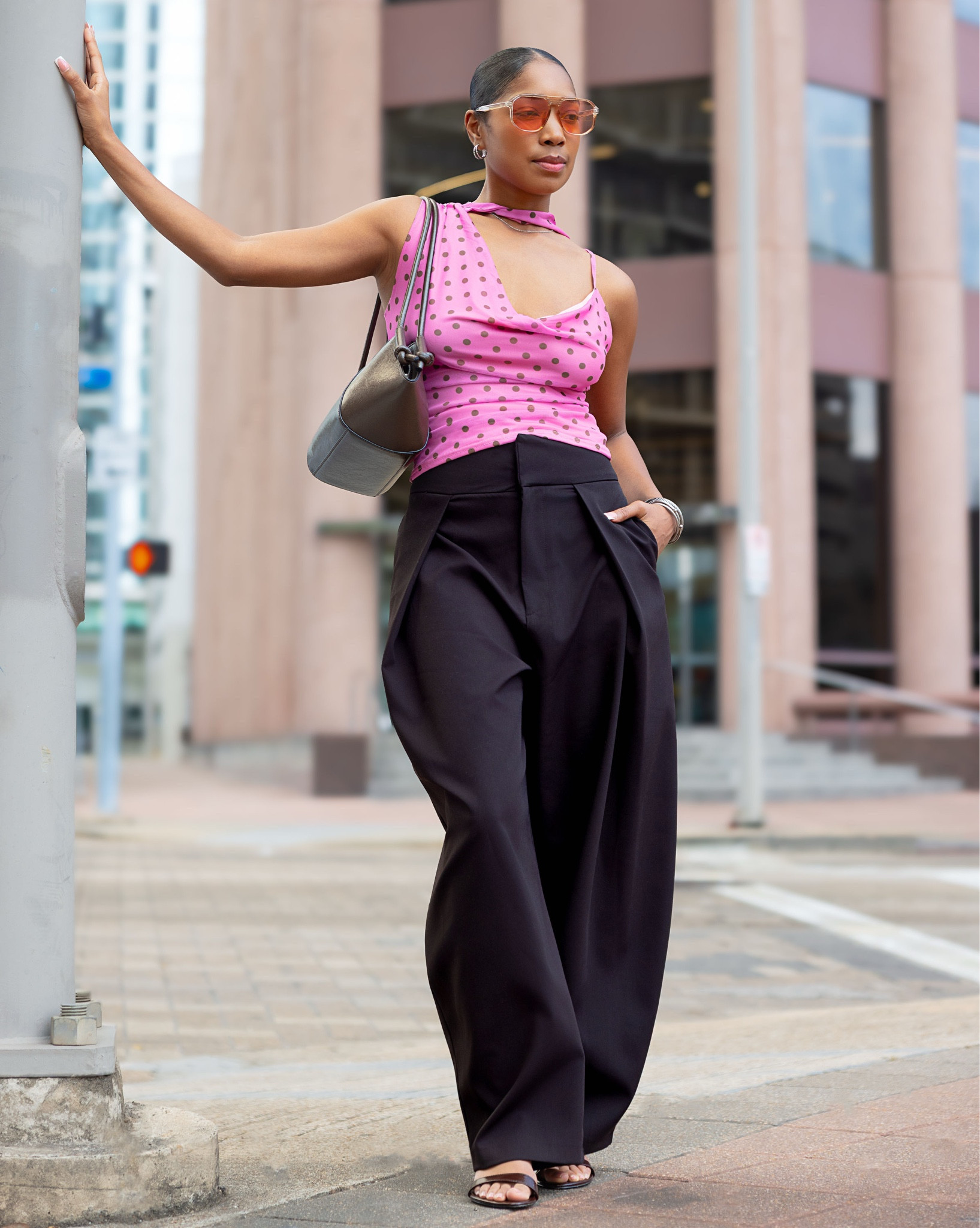 Posing In Pretty Pink Polka Dots. Try saying that 5 times fast! 

But seriously, I’ve been a mom for nearly 6 years and I JUST started feeling and dressing like myself. I missed me! 🫶🏾🥹

#LTKSpringSale #LTKootd