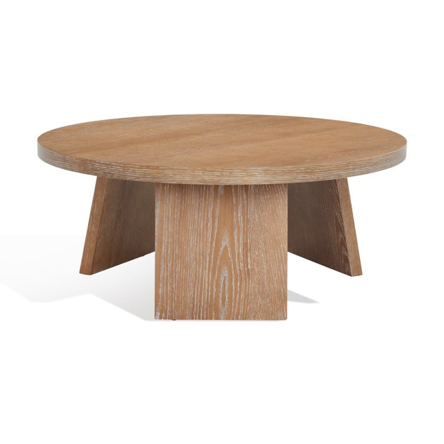 SAFAVIEH Couture Julianna Rustic Round Wood Coffee Table, Rustic Oak | Walmart (US)