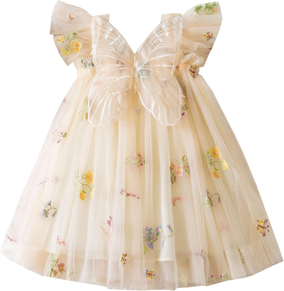 Baby Girls Cotton Sleeveless Swiss Dot Dress Toddler Ruffle Sleeve Tutu Dresses Kids Party Sundre... | Amazon (US)