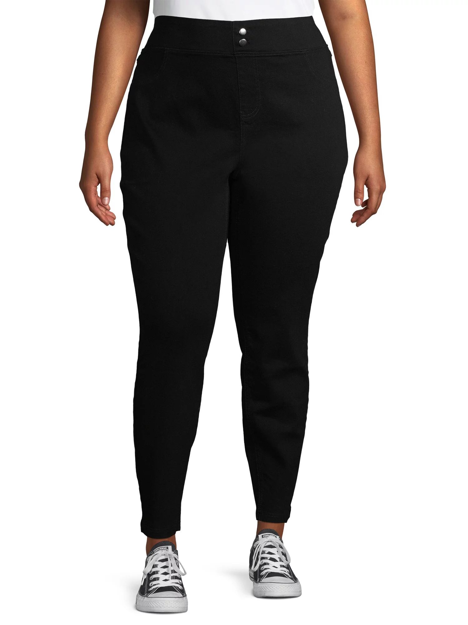 Terra & Sky Women's Plus Size Tummy Control Jeggings | Walmart (US)