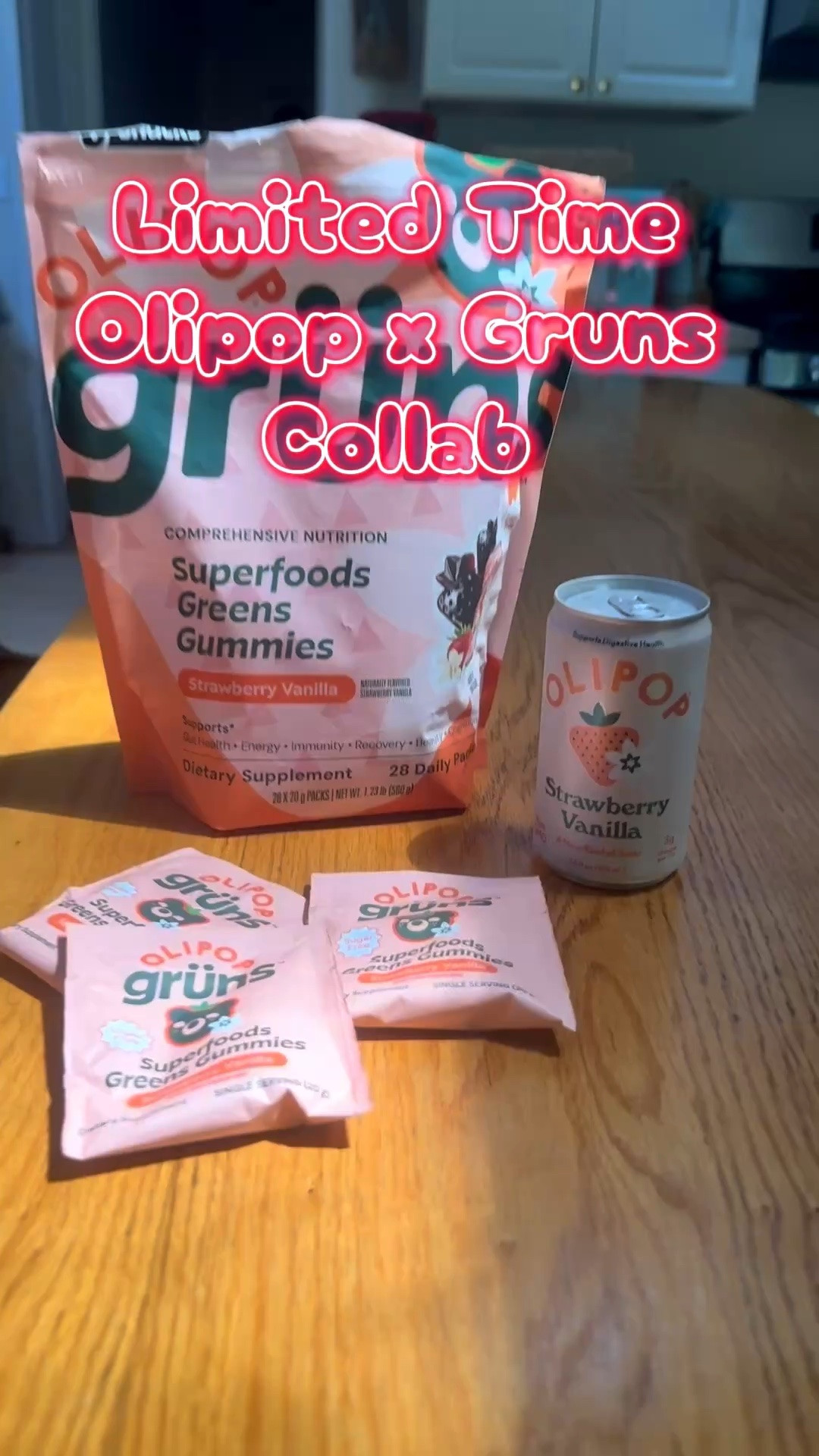 @OLIPOP
x@Grüns two icons. One
perfect collab! It's limited so get it while you can #guthealth #gruns #olipop #vitamingummies 

#LTKselfcare #LTKdayinmylife #LTKKids