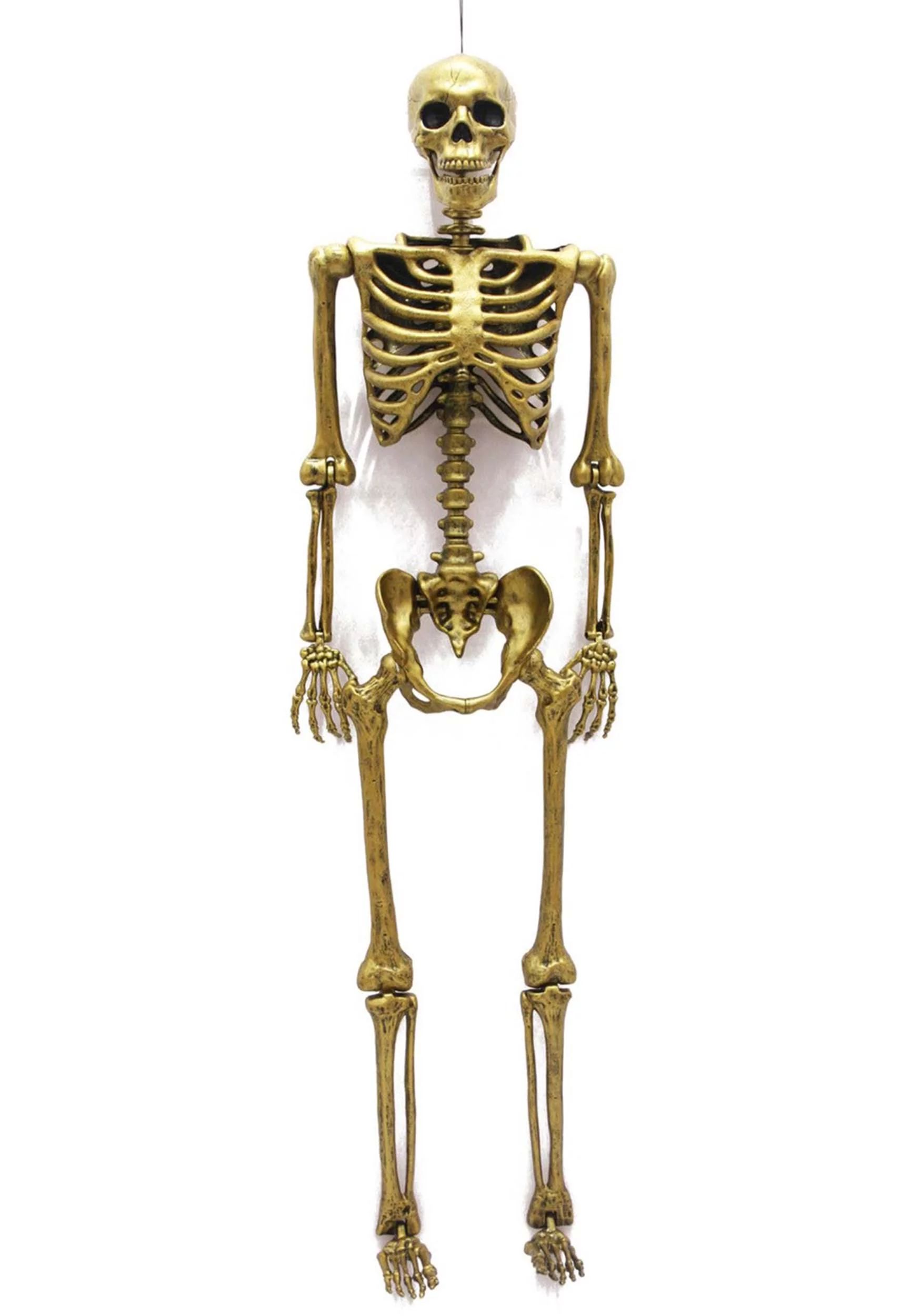 Gold Life Size 60" Posable Skeleton Prop | Walmart (US)