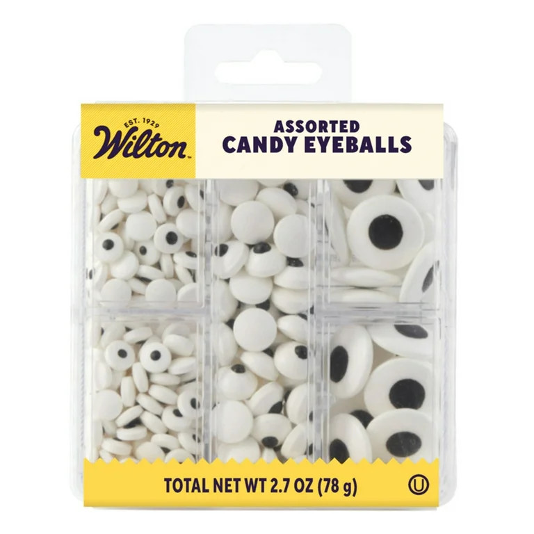 Wilton Edible Candy Eyeball Sprinkles Halloween Googly Eyes Black & White 2.75 oz. | Walmart (US)